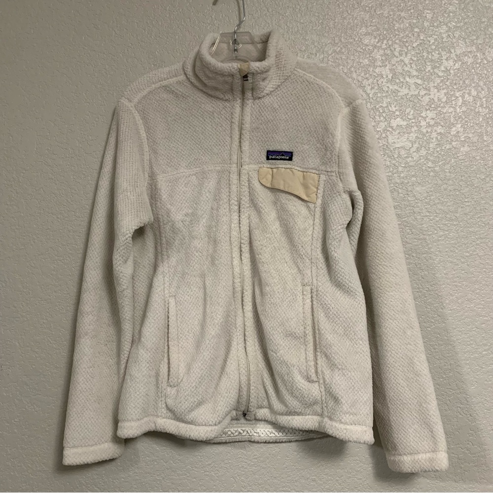 Patagonia Jacket Womens L Fleece Retool Full Zip Cream Outdoor Gorpcore Preppy